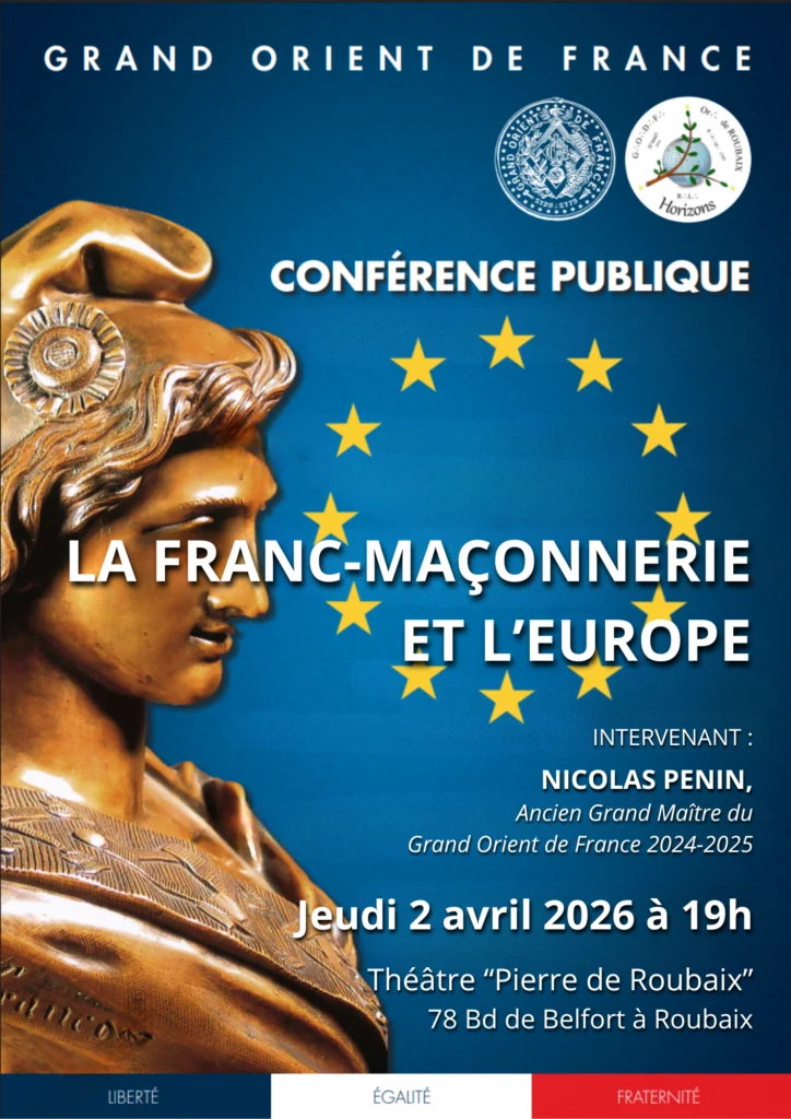 Illustration géométrique originale : Franc-maçonnerie et Europe : le débat public s’ouvre à Roubaix