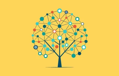 Illustration géométrique originale : Intelligence artificielle : la traçabilité devient un enjeu citoyen